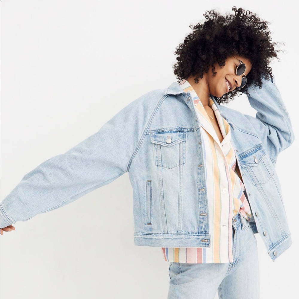 Madewell Raglan Jean Jacket in Bristol Wash